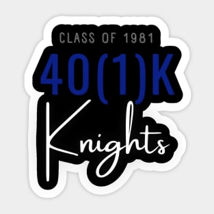 401Knights script Sticker
